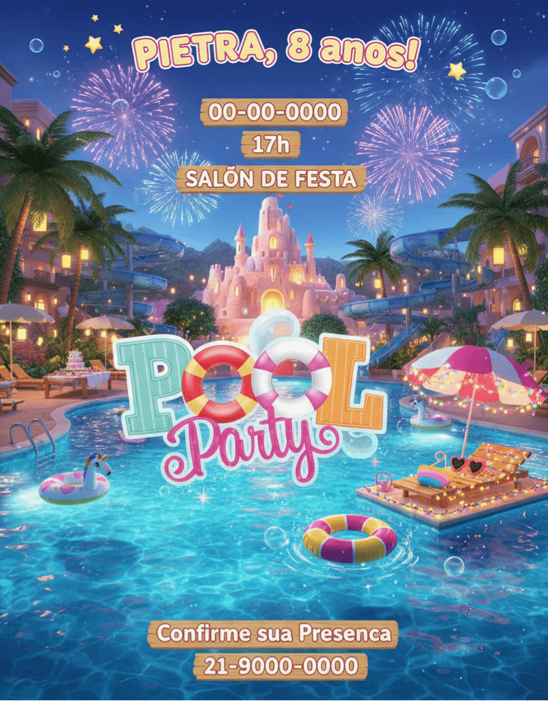 Convite Digital - POOL PARTY