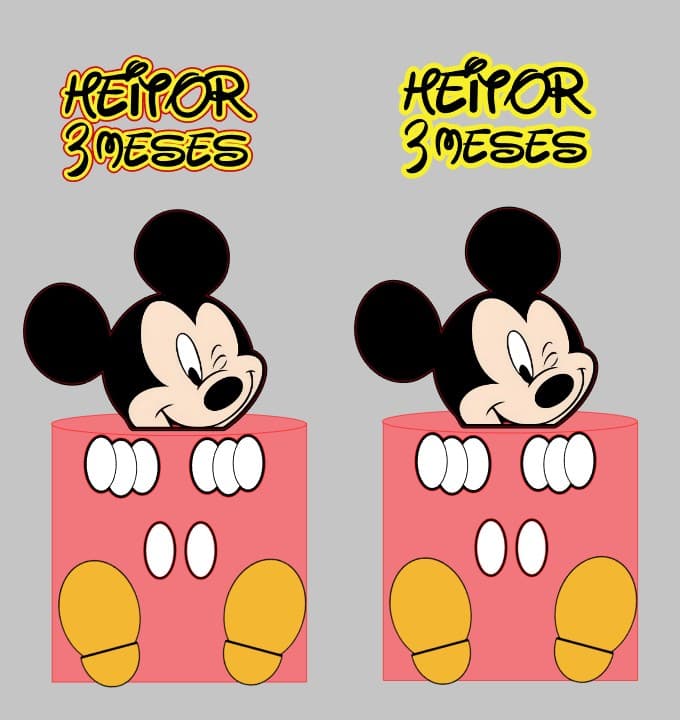 Arquivo silhouette topo de bolo Mickey